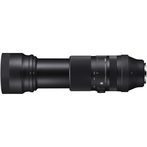 Sigma 100-400mm f/5-6.3 DG DN telephoto zoom lens for full-frame mirrorless cameras with contemporary design.