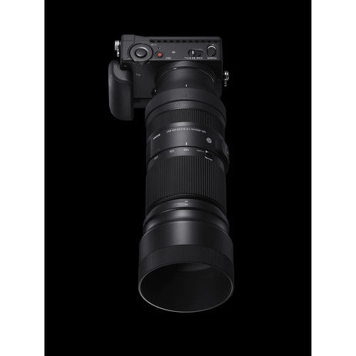 Sigma 100-400mm f/5-6.3 DG DN telephoto zoom lens for full-frame mirrorless cameras with contemporary design.