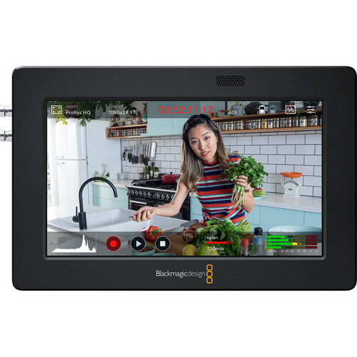 Blackmagic Design Video Assist 5-Inch 3G-SDI/HDMI recorder and monitoring screen.