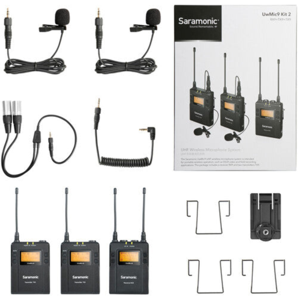 This 2-person wireless lavalier microphone system provides vloggers and content creators with a cost-effective yet quality and easy-to-use UHF system.