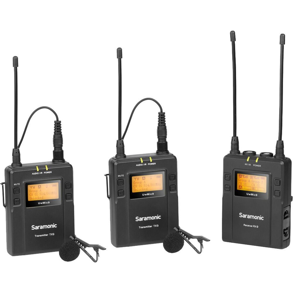 This 2-person wireless lavalier microphone system provides vloggers and content creators with a cost-effective yet quality and easy-to-use UHF system.