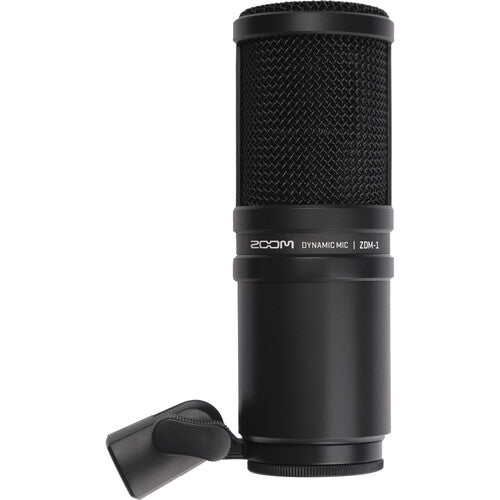 Zoom ZDM-1 Podcast Mic Pack with dynamic microphone, studio headphones, stand, cable, and windscreen — ideal for podcasting and streaming.