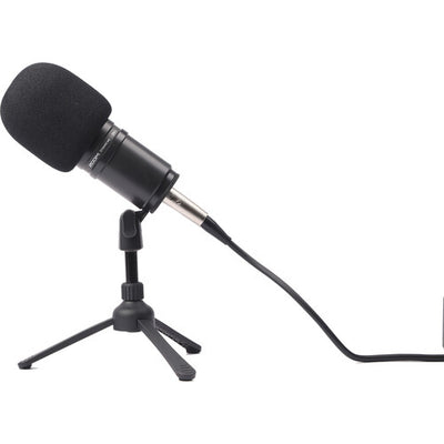 Zoom ZDM-1 Podcast Mic Pack with dynamic microphone, studio headphones, stand, cable, and windscreen — ideal for podcasting and streaming.