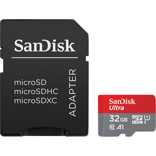SanDisk Ultra 32GB UHS-I microSDHC Memory Card – fast and reliable memory for Full HD video.