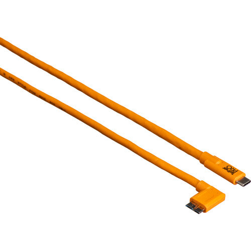 Tether Tools TetherPro Right Angle Adaptor USB 3.0 to USB 3.0 Micro-B 5-Pin (50 cm) for secure tethered camera connection.