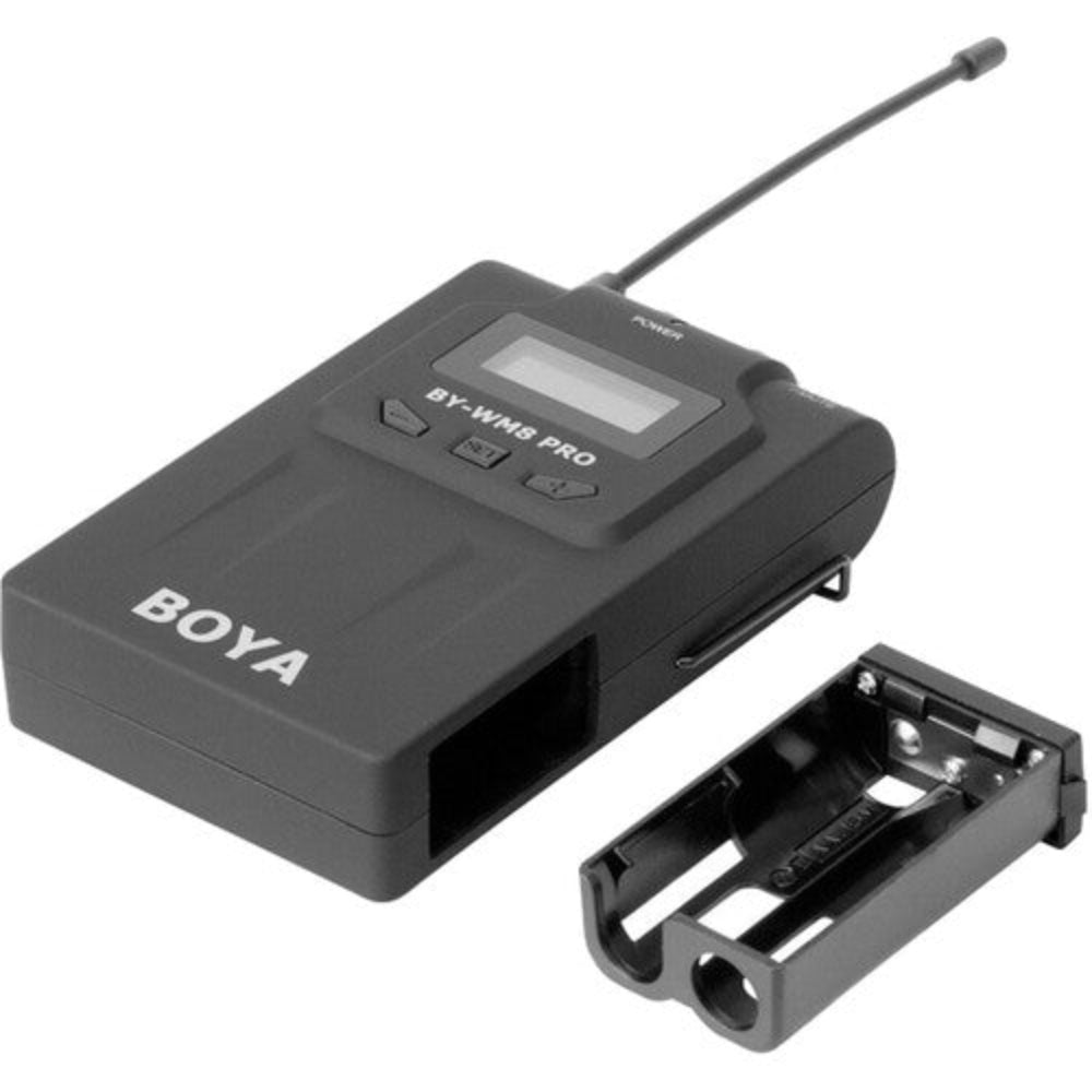 Capture clear audio with the Boya BY-WM8 Pro-K3 wireless microphone system. It offers a 91 m range and 48 selectable frequencies.
