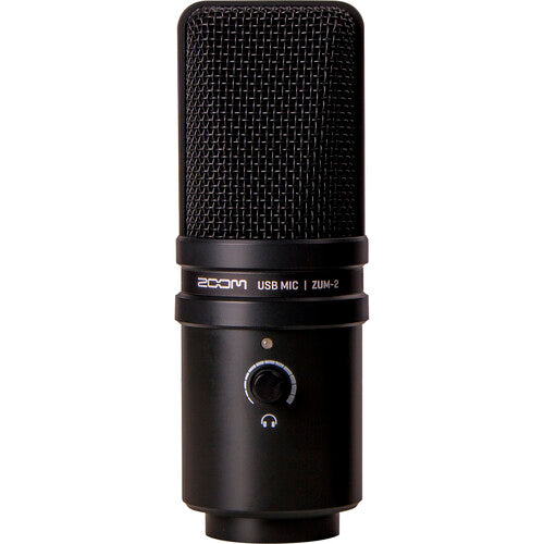 Zoom ZUM-2 Podcast Mic Pack with USB condenser microphone, headphones, and boom arm for podcasters and streamers.