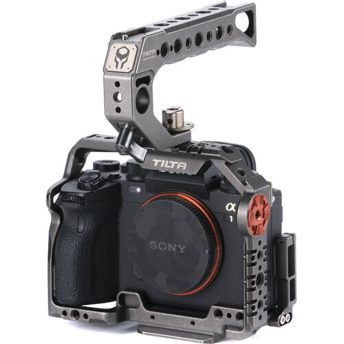 Tilta Basic Kit for Sony a1 with lightweight aluminum cage and mounting points.