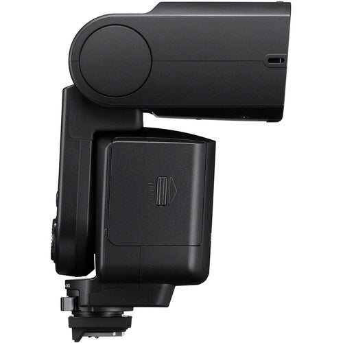 Sony HVL-F60RM2 professional wireless flash with GN60 output, radio control, and bounce system for Sony Alpha cameras.