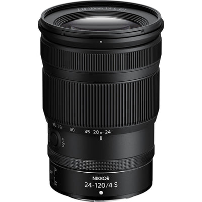 The Nikon Z 24-120mm f/4 S is a wide-angle to short-telephoto zoom lens covering a useful focal length range for landscapes to portraits.