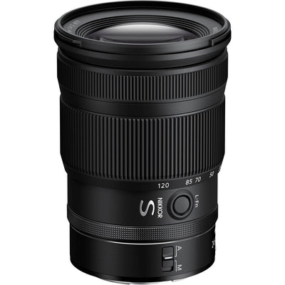 The Nikon Z 24-120mm f/4 S is a wide-angle to short-telephoto zoom lens covering a useful focal length range for landscapes to portraits.