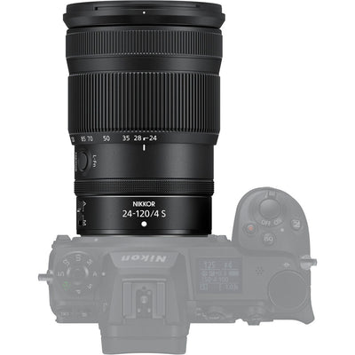 The Nikon Z 24-120mm f/4 S is a wide-angle to short-telephoto zoom lens covering a useful focal length range for landscapes to portraits.