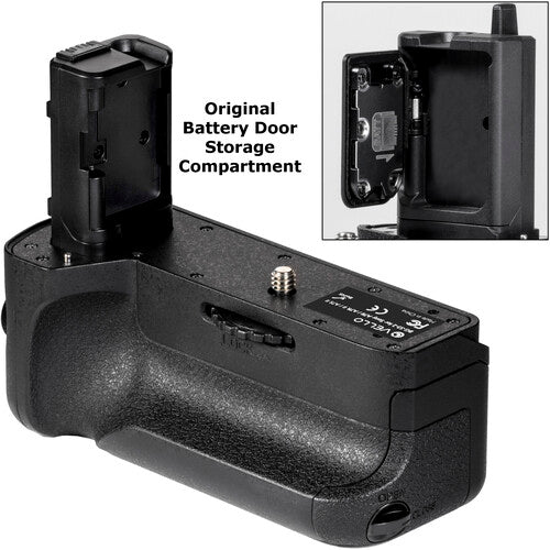 Sony VG-C2EM Battery Grip for a7 II, a7R II, and a7S II, extending battery life and providing ergonomic support for vertical shooting.