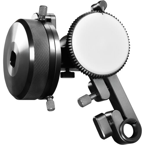Edelkrone FocusONE v2 Follow Focus System with front marker disk for precise manual focus control.