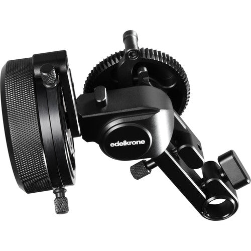 Edelkrone FocusONE v2 Follow Focus System with front marker disk for precise manual focus control.