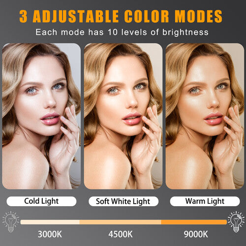 A clip-on video light that features 3000-9000K adjustable colour temperatures and 10 levels of soft brightness. Ideal for remote working.