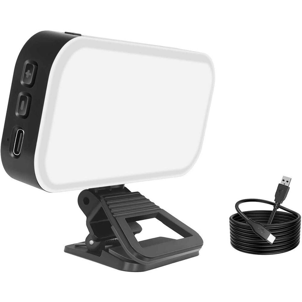 A clip-on video light that features 3000-9000K adjustable colour temperatures and 10 levels of soft brightness. Ideal for remote working.