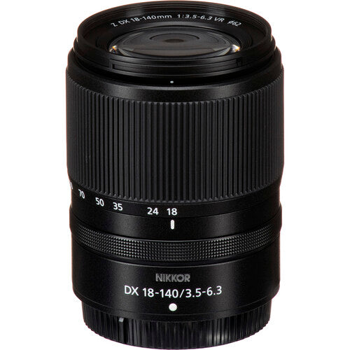 Use this 18-140mm f/3.5-6.3 VR lens to capture a wide variety of subjects with high portability from landscapes to portraits for both stills and video.