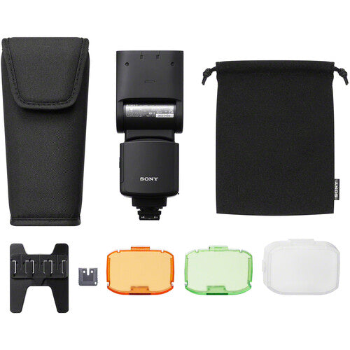 Sony HVL-F60RM2 professional wireless flash with GN60 output, radio control, and bounce system for Sony Alpha cameras.
