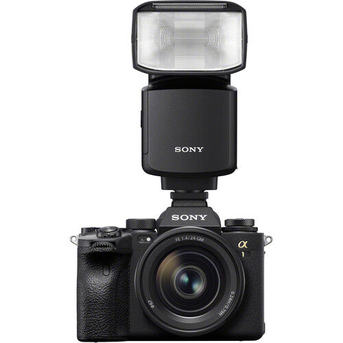 Sony HVL-F60RM2 professional wireless flash with GN60 output, radio control, and bounce system for Sony Alpha cameras.