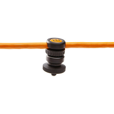 Tether Tools TetherGuard Thread Mount Support with magnetic quick-release on white background.