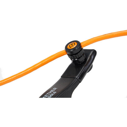 Tether Tools TetherGuard Thread Mount Support with magnetic quick-release on white background.