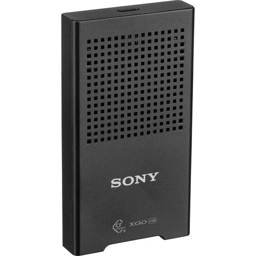 Sony MRW-G1 CFexpress Type B and XQD card reader with USB 3.1 Gen 2 Type-C interface.