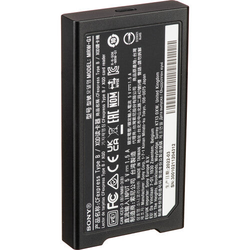 Sony MRW-G1 CFexpress Type B and XQD card reader with USB 3.1 Gen 2 Type-C interface.