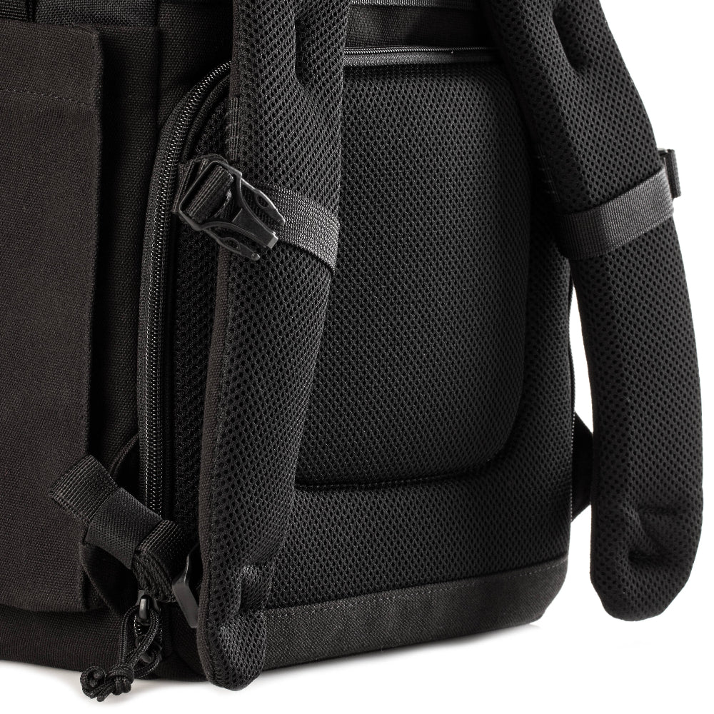 The Backpack combines style with modern functionality, it offers secure camera storage, expandable rolltop design, and space for gear.