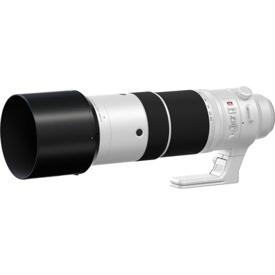 Camera lens with black and white design on a white background