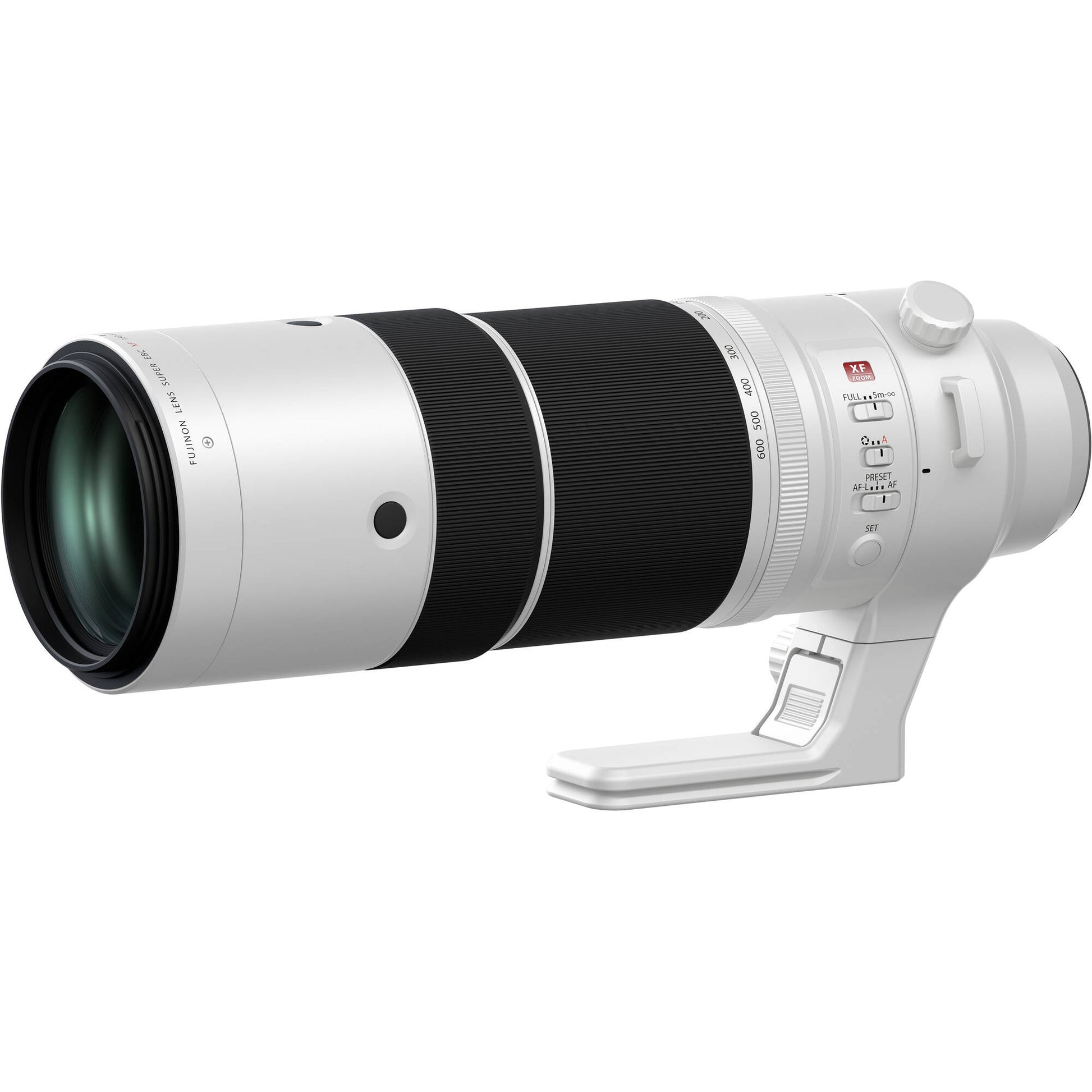 Camera lens with white and black design on a white background