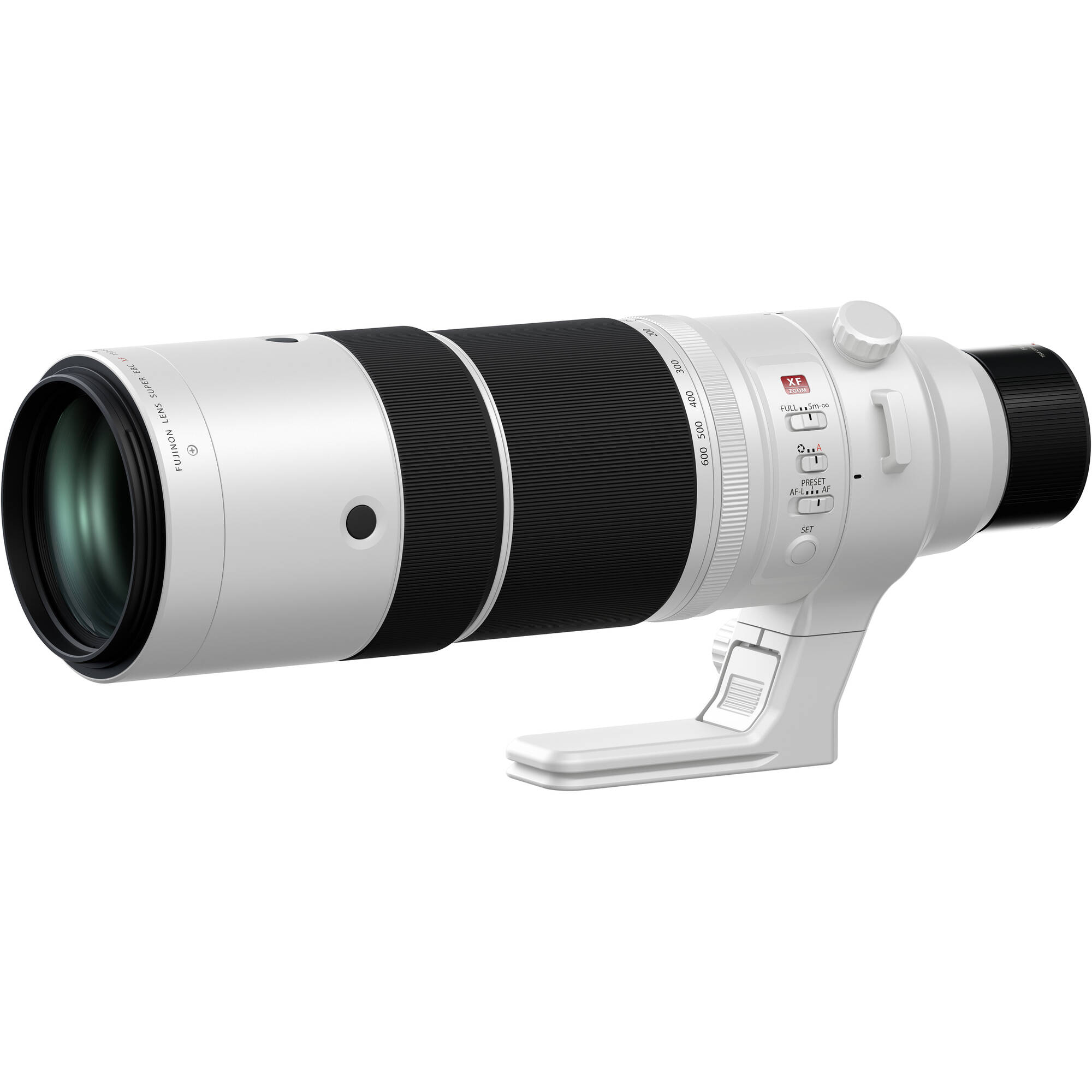 Camera lens with white and black design on a white background