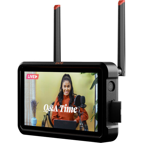 Atomos ZATO Connect – compact 5-inch streaming monitor with HDMI and USB connectivity.
