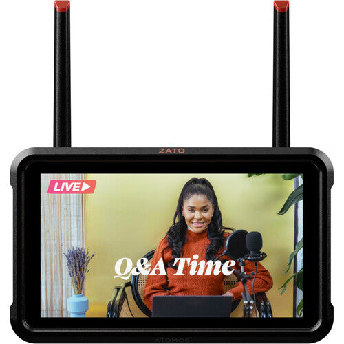 Atomos ZATO Connect – compact 5-inch streaming monitor with HDMI and USB connectivity.