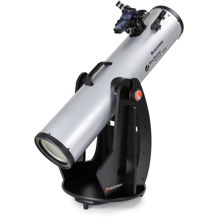 Celestron telescope on a white background