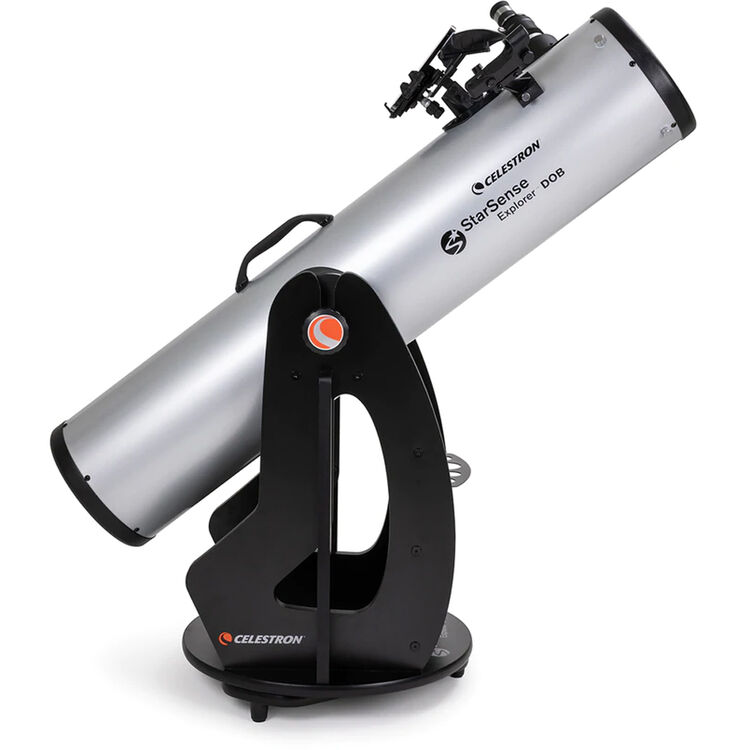 Celestron telescope on a white background