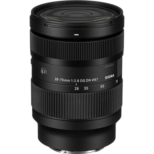 Sigma 28-70mm f/2.8 DG DN Contemporary standard zoom lens for full-frame mirrorless cameras featuring constant f/2.8 aperture, advanced optics, and compact lightweight design.