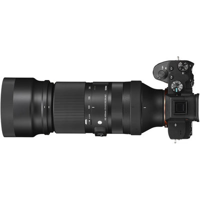 Sigma 100-400mm f/5-6.3 DG DN telephoto zoom lens for full-frame mirrorless cameras with contemporary design.