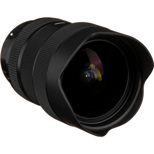 Sigma 14-24mm f/2.8 DG DN Art ultra-wide-angle zoom lens for full-frame mirrorless cameras with 18 optical elements including FLD and SLD elements, advanced coatings to reduce flare and ghosting, dust and splash-proof design, and an 11-blade rounded diaphragm for smooth bokeh.