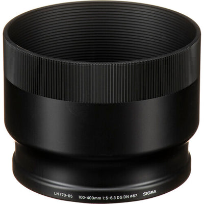 Sigma 100-400mm f/5-6.3 DG DN telephoto zoom lens for full-frame mirrorless cameras with contemporary design.