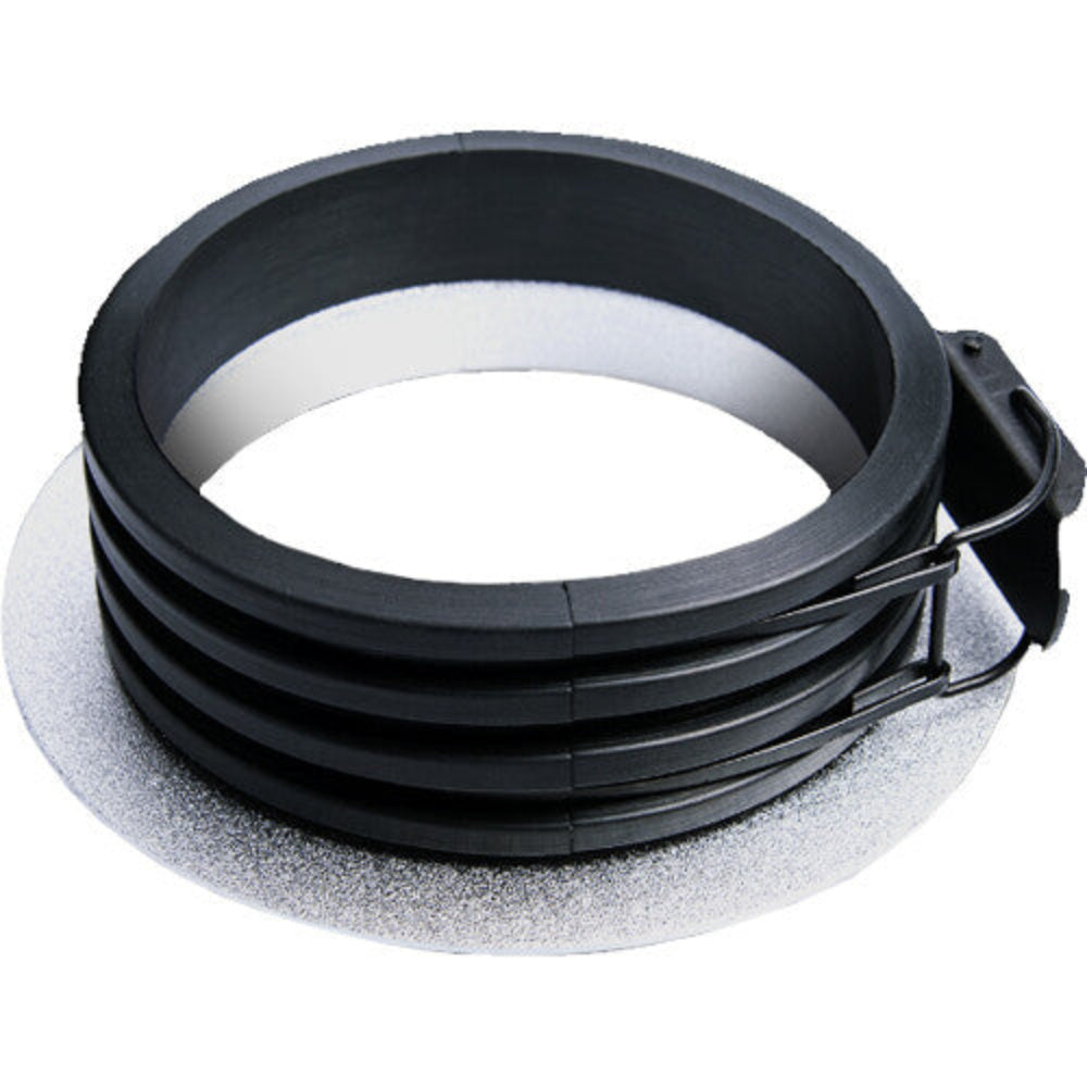 An adaptor that equips you to use your softbox on your flash unit, designed specifically for Profoto flash units that have OCF and RFI connections.