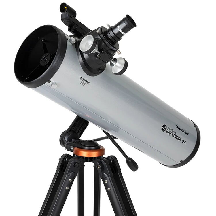 Celestron telescope on a white background
