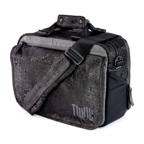 Toxic Wraith Medium Onyx Messenger Bag for mirrorless camera gear and laptop.