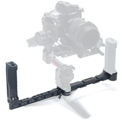 Tilta Dual Handle Power Supply Bracket for DJI Ronin gimbals.