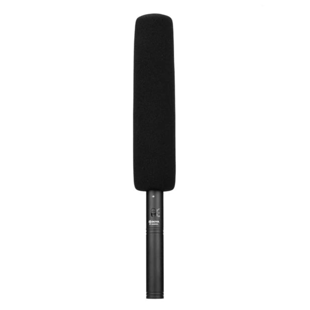 The Boya BY-BM6060L is a super-cardioid shotgun microphone offering precise directionality, ideal for capturing clear sound in films and sound design.