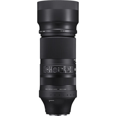 Sigma 100-400mm f/5-6.3 DG DN telephoto zoom lens for full-frame mirrorless cameras with contemporary design.