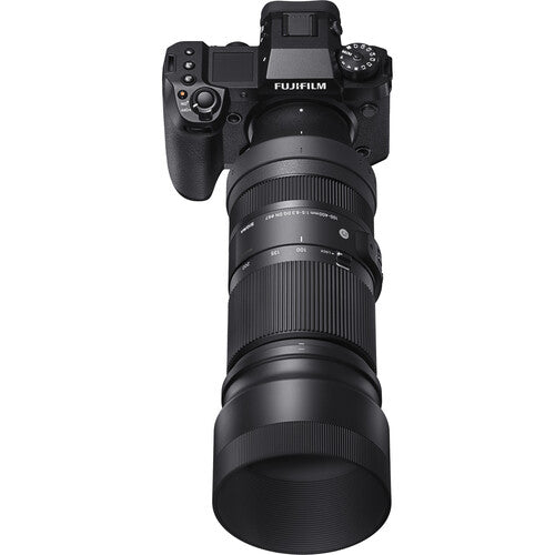 Sigma 100-400mm f/5-6.3 DG DN telephoto zoom lens for full-frame mirrorless cameras with contemporary design.