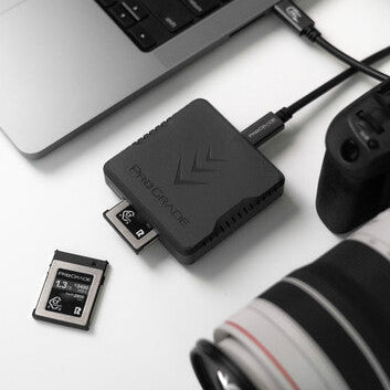 ProGrade Digital CFexpress Type B USB 4.0 Single-Slot Card Reader for fast media transfer.