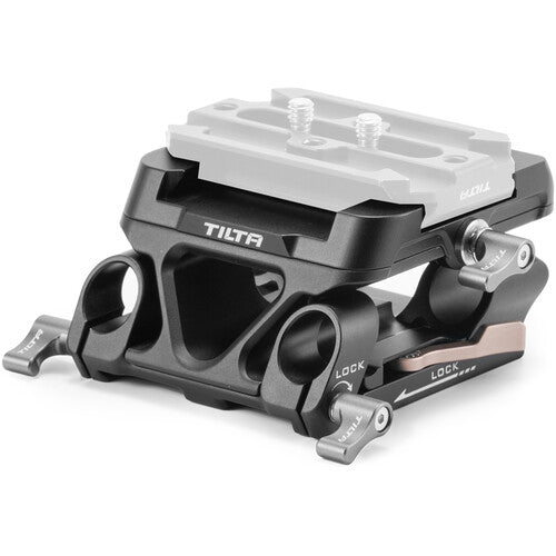 Tilta 15mm LWS Dual Baseplate compatible with Arca-Swiss and Manfrotto plates for fast camera rig setups.