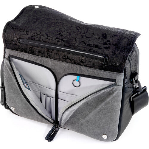 Toxic Wraith Medium Onyx Messenger Bag for mirrorless camera gear and laptop.